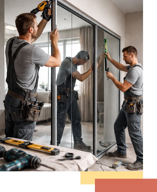 Каркасные стеклянные перегородки под ключ в Кольчугино