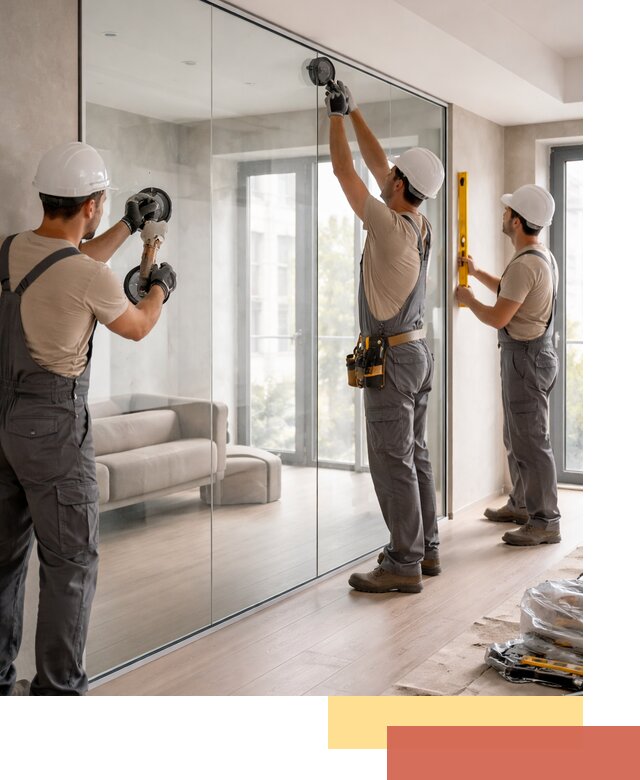 Перегородки из закаленного стекла в Кольчугино для офисов и квартир