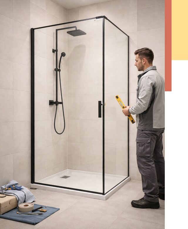 Стеклянные перегородки для душа в Кольчугино от 12714 руб. | Монтаж под ключ — ОТДЕЛОЧНИК-Кль