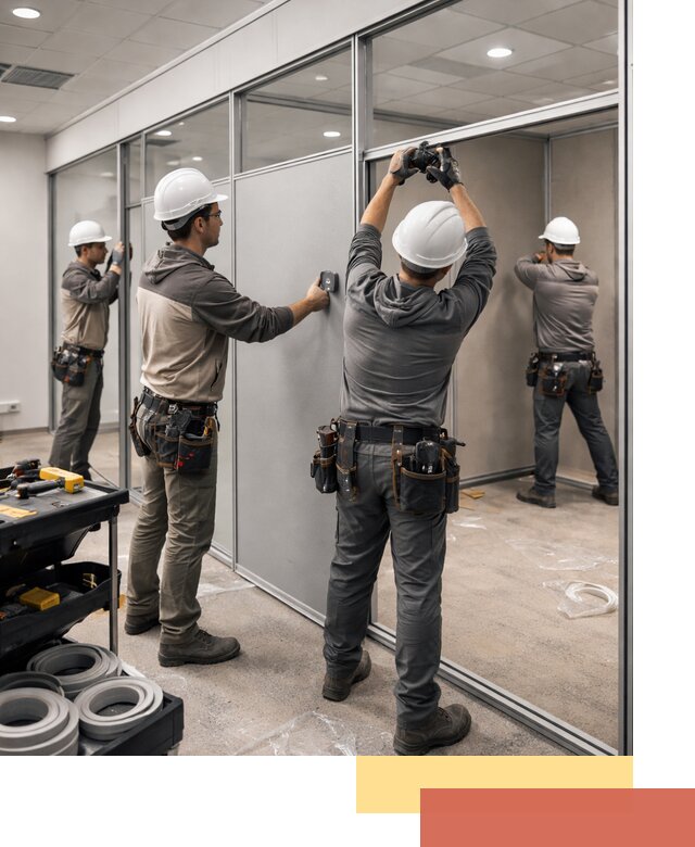 Мобильные офисные перегородки под ключ в Кольчугино