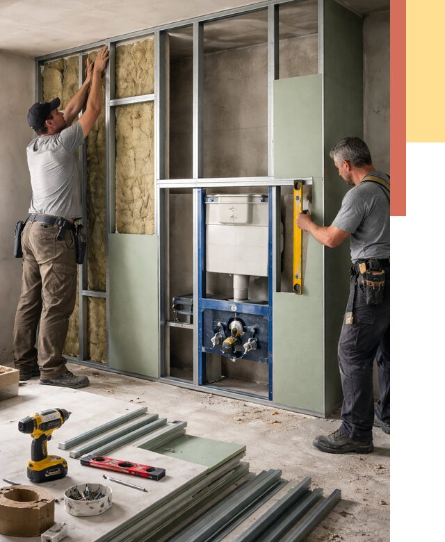 Установка сантехнических перегородок в Кольчугино от 8645 руб. | ОТДЕЛОЧНИК-Кль