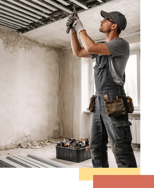 Демонтаж реечного потолка в Кольчугино быстро и аккуратно