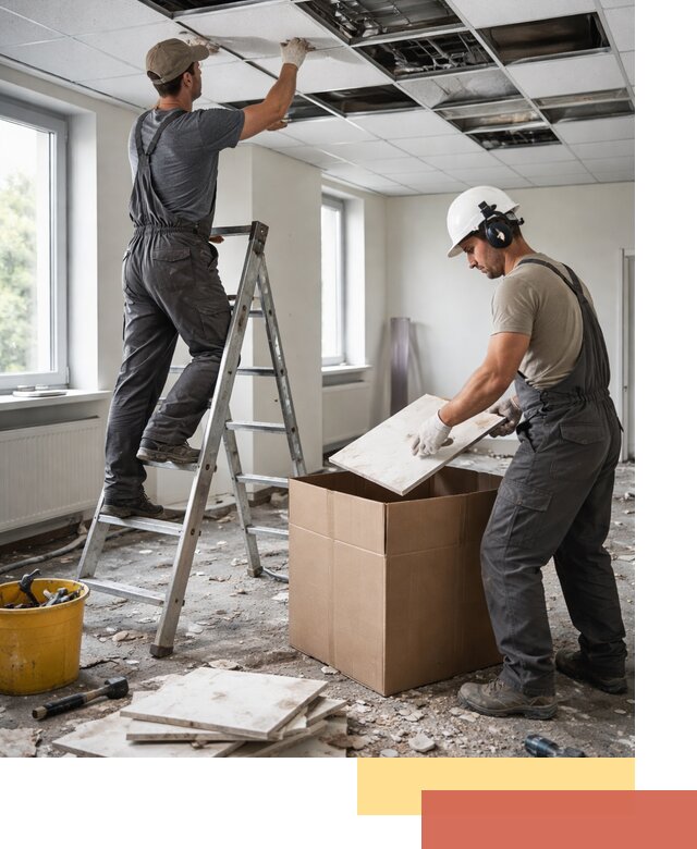 Демонтаж потолочной плитки в Кольчугино быстро и аккуратно