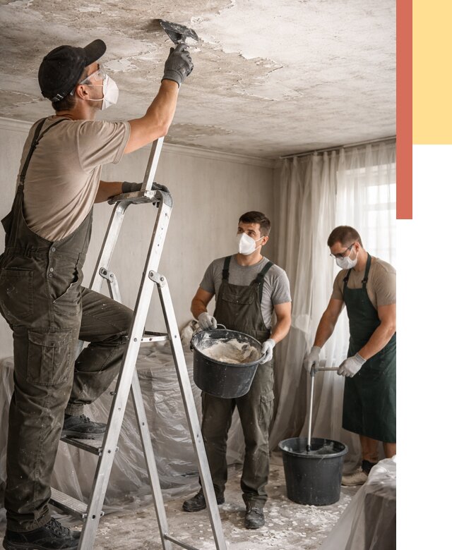 Удаление побелки с потолка в Кольчугино от 2543 руб. быстро и недорого | ОТДЕЛОЧНИК-Кль