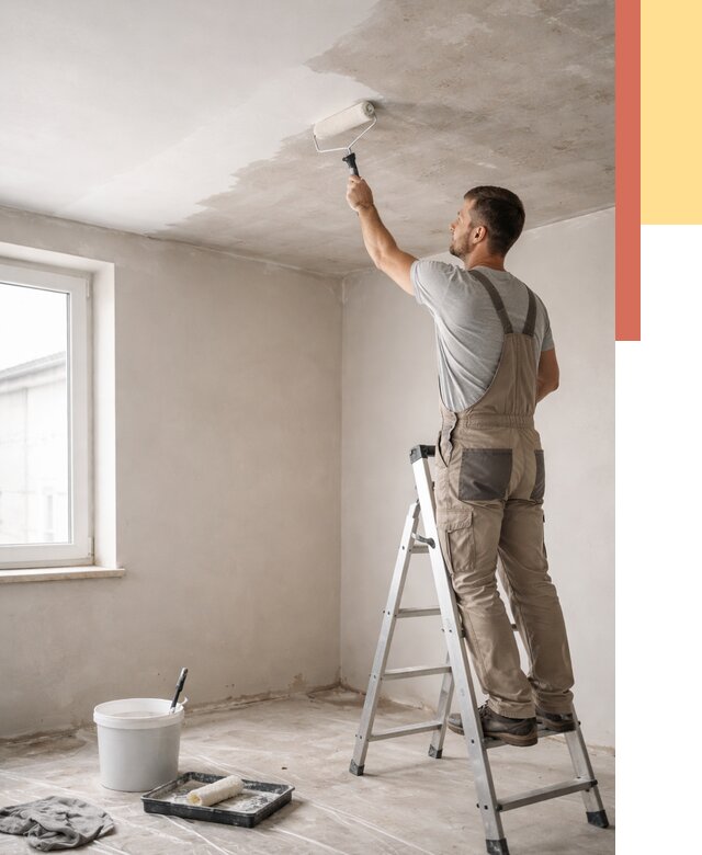 Грунтовка потолка в Кольчугино от 2543 руб. — быстро и недорого | ОТДЕЛОЧНИК-Кль