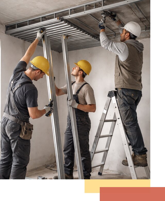 Монтаж реечного потолка под ключ в Кольчугино