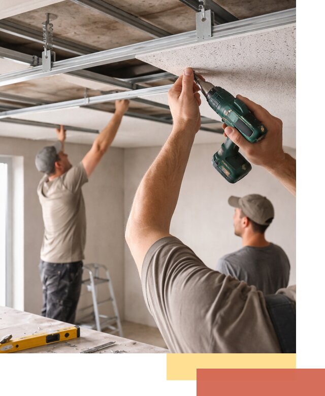 Монтаж акустического потолка в Кольчугино под ключ