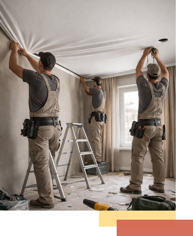 Монтаж матового натяжного потолка в Кольчугино качественно и быстро