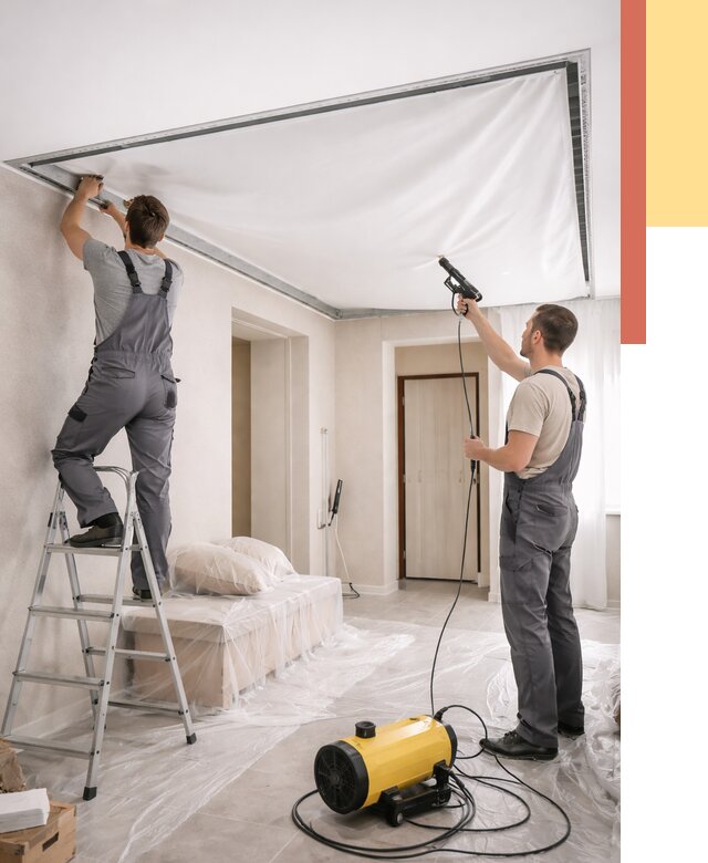 Монтаж натяжного потолка в прихожей в Кольчугино от 2695 руб. под ключ | ОТДЕЛОЧНИК-Кль