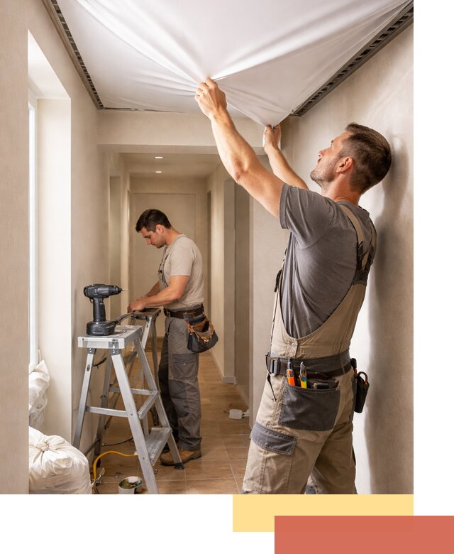 Монтаж натяжного потолка в прихожей в Кольчугино