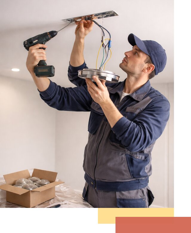 Установка люстры в натяжной потолок в Кольчугино