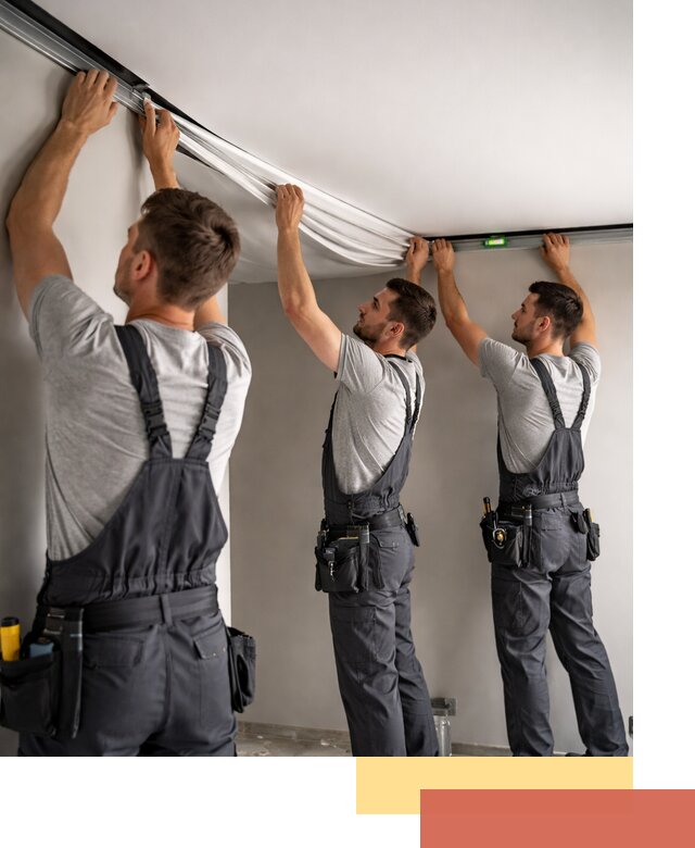 Теневые натяжные потолки в Кольчугино: монтаж и отделка быстро и качественно