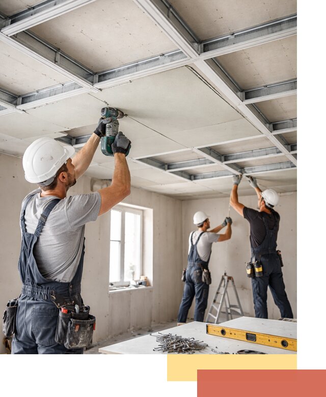 Кессонный потолок из гипсокартона под ключ в Кольчугино