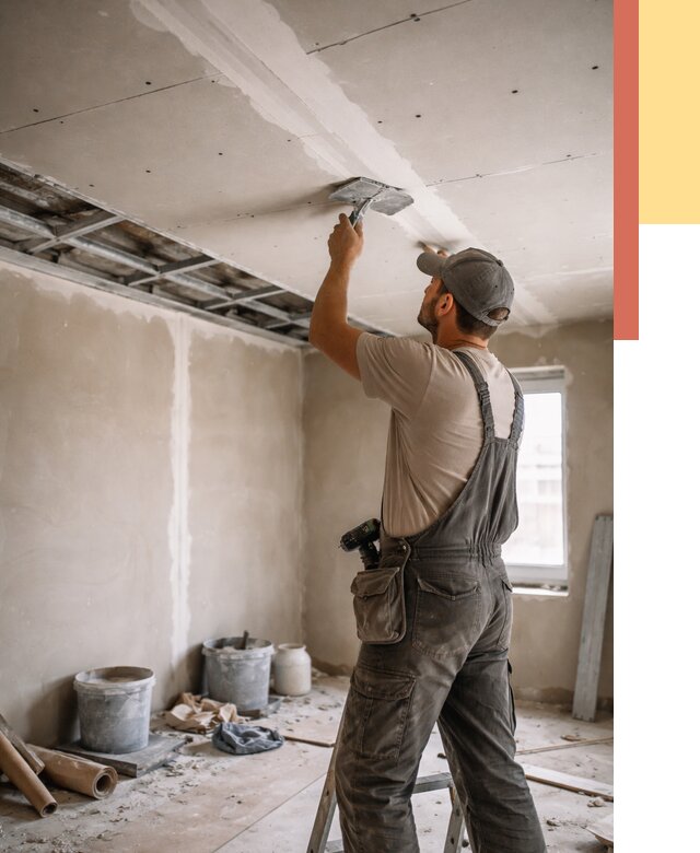 Ремонт потолка из гипсокартона в Кольчугино от 661 руб./м² — быстро и недорого | ОТДЕЛОЧНИК-Кль