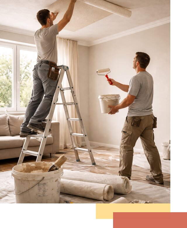 Поклейка обоев на потолок в Кольчугино — качественно и быстро