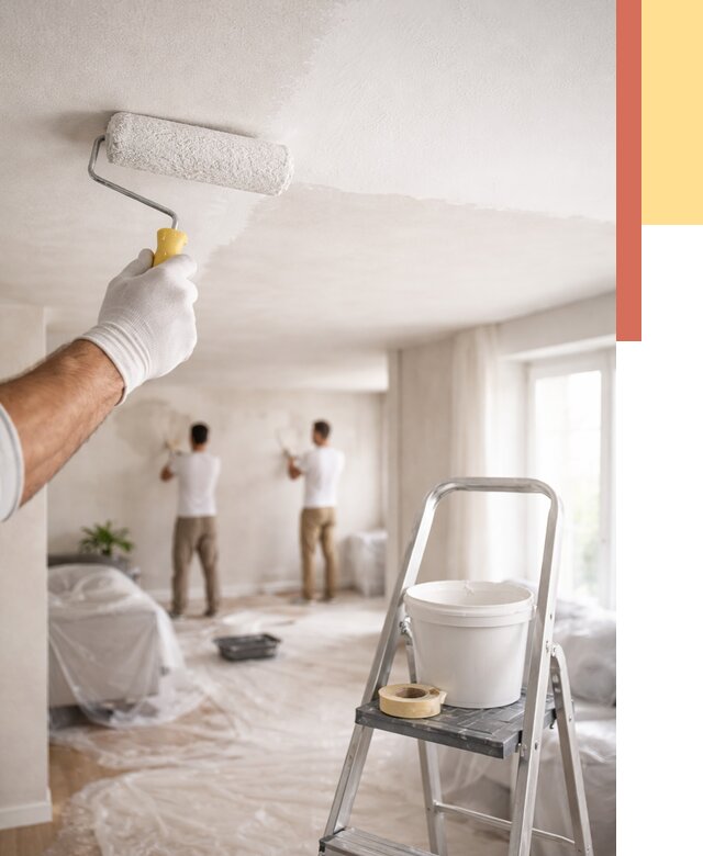 Покраска потолка акриловой краской в Кольчугино от 2543 руб. | ОТДЕЛОЧНИК-Кль