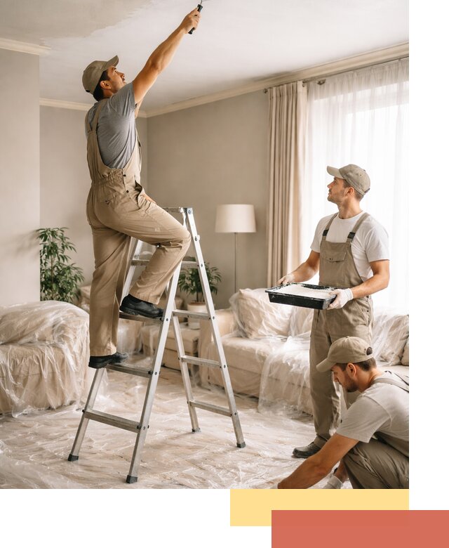 Покраска потолков акриловой краской в Кольчугино качественно и быстро