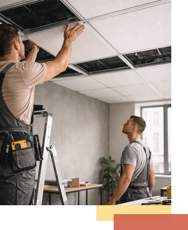 Монтаж потолочной плитки в Кольчугино качественно и в срок