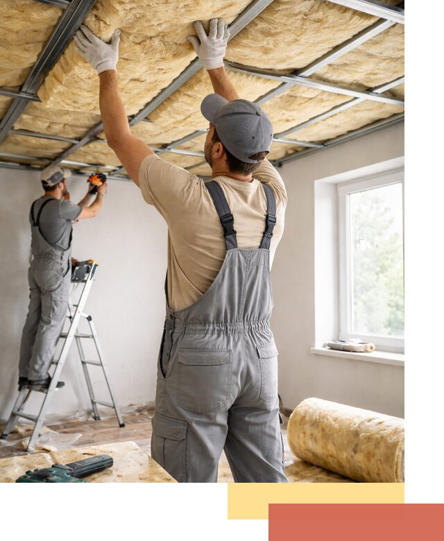 Утепление потолка под ключ в Кольчугино качественно и быстро